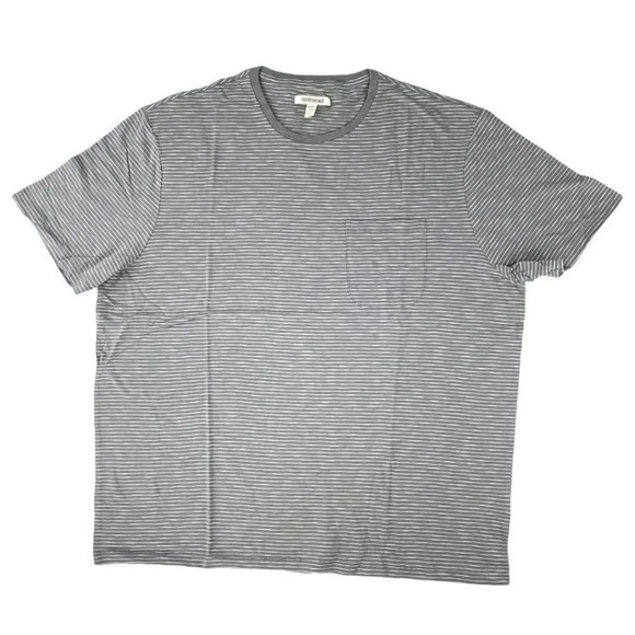 GoodthReads  Stripe Gray/White Short Sleeve Plus Size XXL Men's T-Shirt - Picture 8 of 8